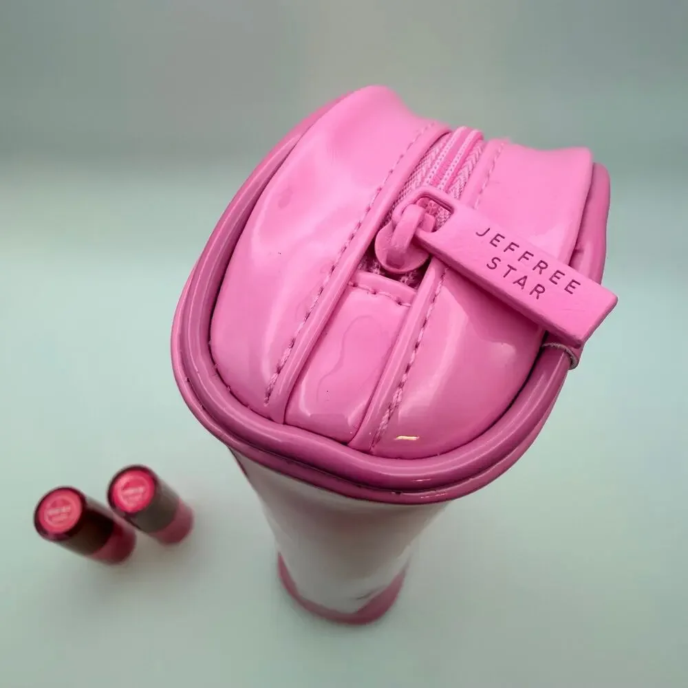Morphe x Jeffree Star Pink Makeup Bag Androgyny Heart Beat Lipstick Set